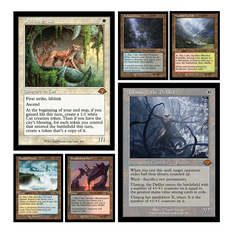 

Magic The Gatherings Storms Коллекционная карточная игра Diy Modern Horizons Ocelot Pride Ulamog, коллекция карточек Defiler, игрушки в подарок
