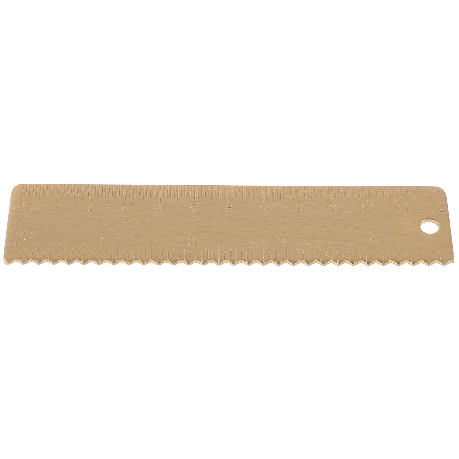 Brass Ruler Double Scale Inch Vintage Metal Wavy Clear Rulers Straight Edges Work