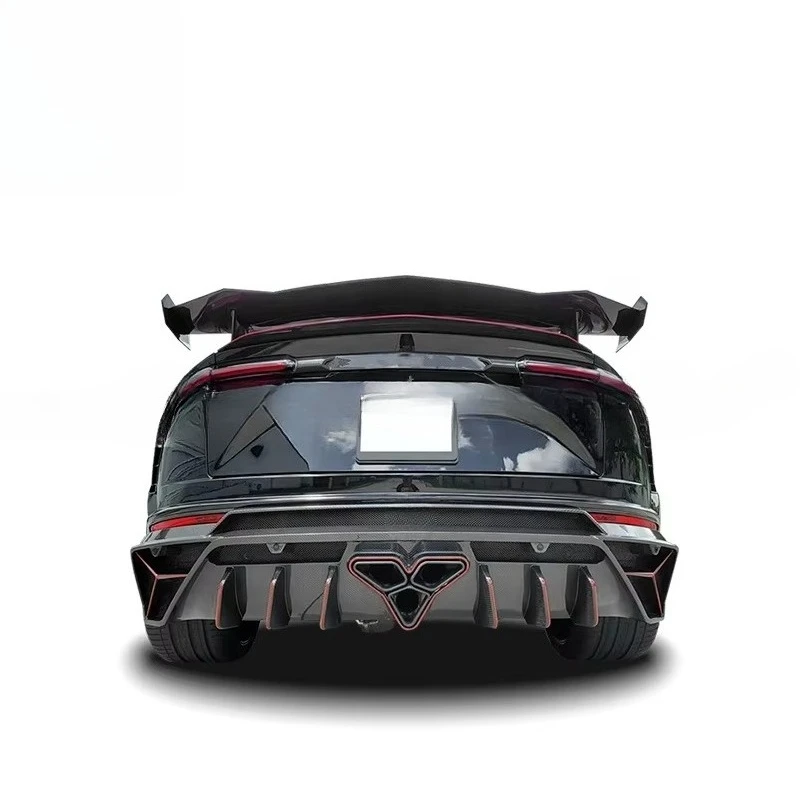 Facelift MSY Style Plane Pattern Carbon Fiber Rear Hatchback Spoilers Wing for  Urus Roof Spoiler