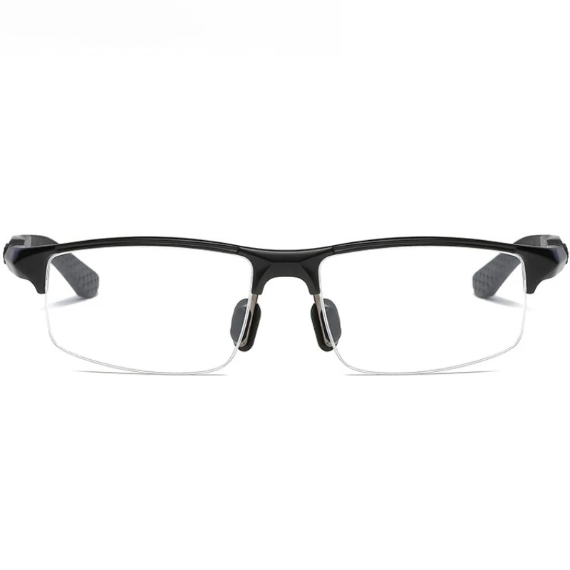 CLLOIO Trendy Versatile Casual Style Anti Blue Light Myopia Glasses for Men Outdoor Sports Driving Half Frame Presbyopic Glasses