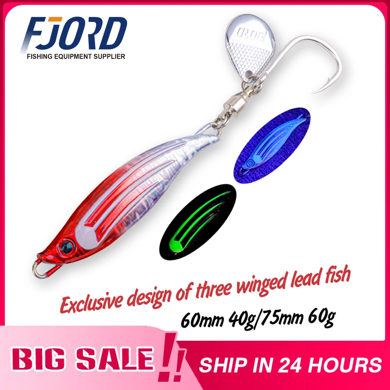 

FJORD 40g 60g Metal Fishing Jig Tail Spinner Lure Spinning Sea Spoon Pike Bass New Arrivals 2025 Artificial Baits Fishing Tackle