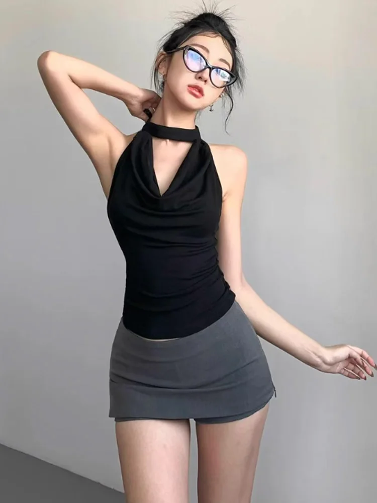 Women's Solid Color Camisole Sexy Simple High Street Summer Travel Top Fully Matched Cool Beautiful Thin Casual Vest