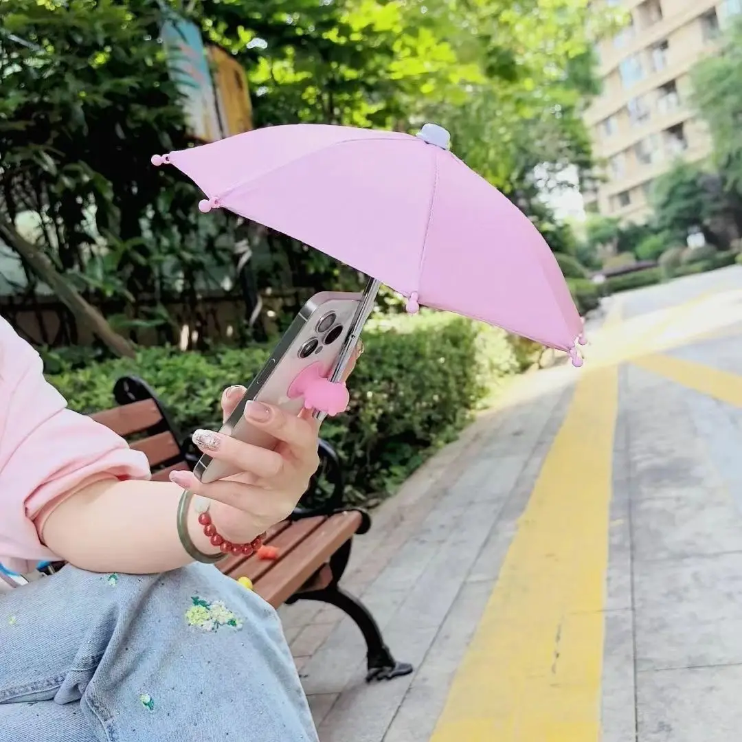 

Уличный зонт для телефона на присоске для Iphone Sunsamg Xiaomi Oppo Honor Infinix, антибликовый солнцезащитный козырек, мини-зонтик, держатель для телефона