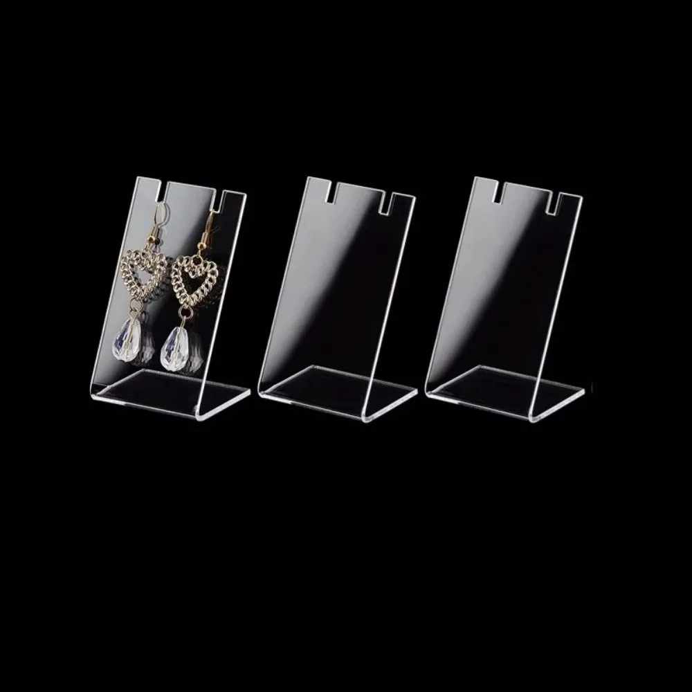 10 Stück tragbarer Acryl-Display-Ständer, transparent, baumelnd, schräge Rückseite, Display-Rack, Ohrring-Organizer, Requisiten, Show