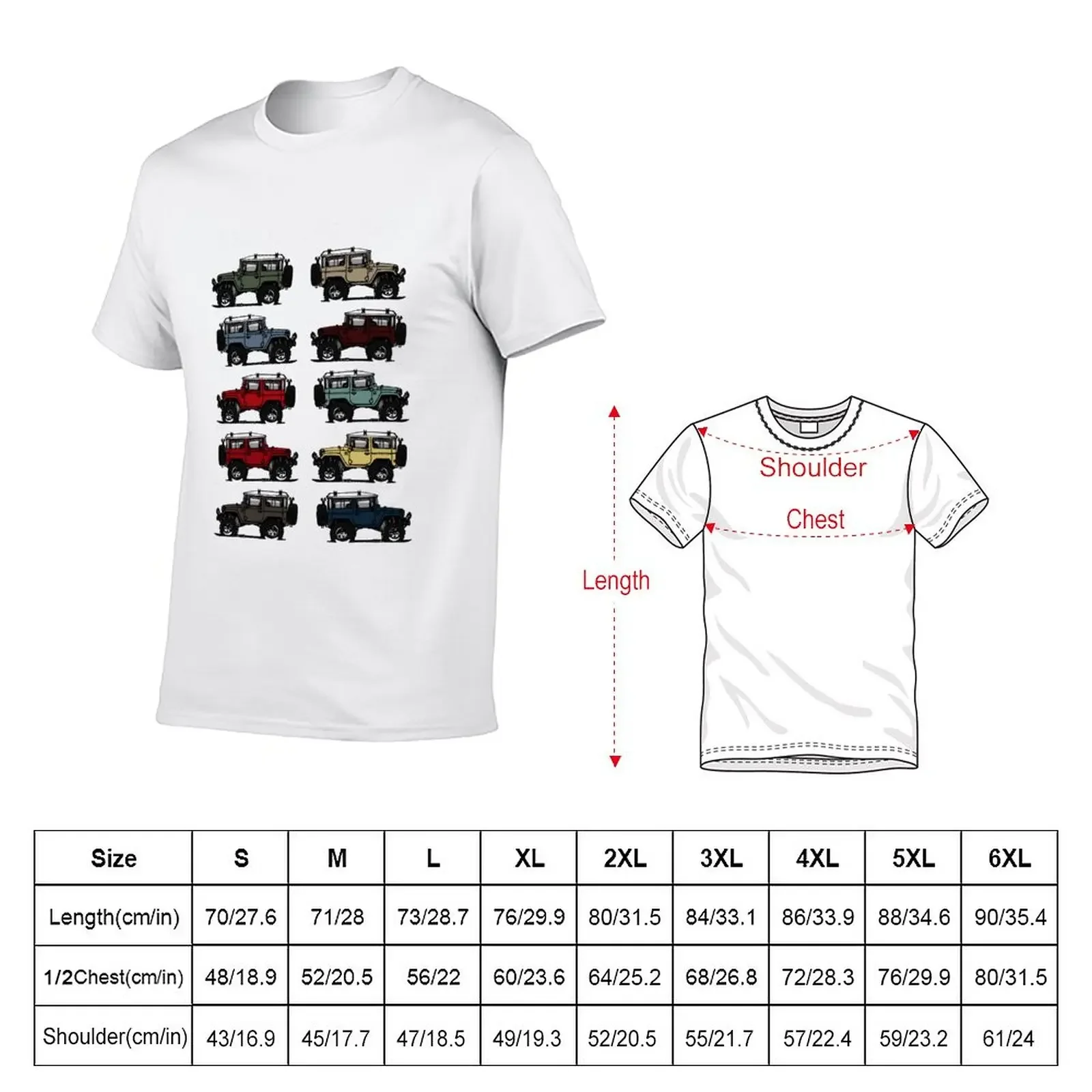 BJ4 FJ40 Landcruiser all colors T-Shirt Birthday Gift T-Shirt korean fashion quick drying fitted t shirts for men