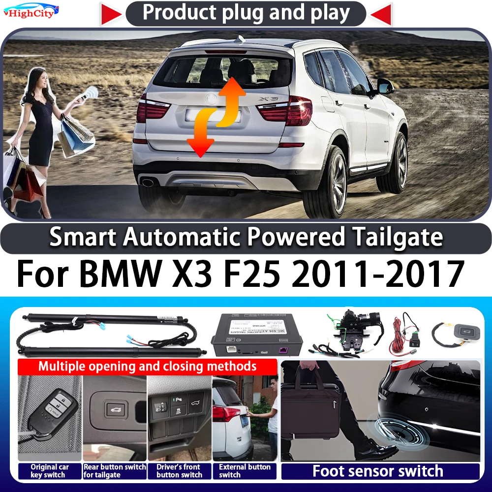 

For BMW X3 F25 2011-2017 OEM Smart Automatic Powered Tailgate Key Control Trunk Lift Close Kit Electric Power Tailgate