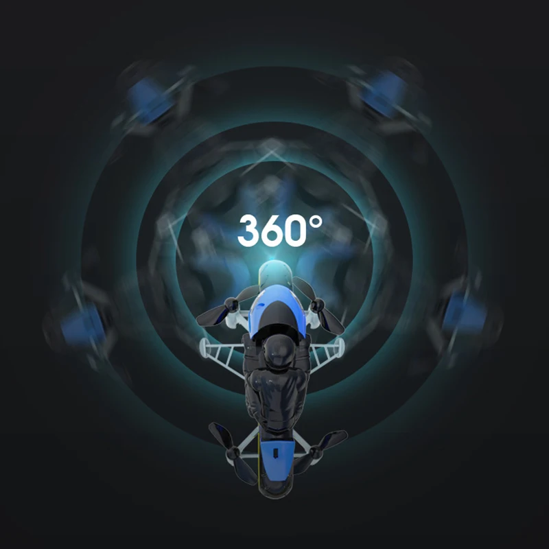 BAAA-RC motocicleta anfíbia 2 em 1 mini drone voador motocicleta brinquedo quadcopter para crianças (vermelho)