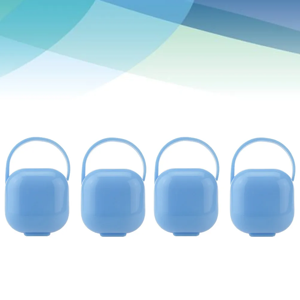 4Pcs Pacifier Storage Boxes Premium Portable Dustproof Holder Baby Soother Case Convenient Carry Clip Outdoor Pacifier Case