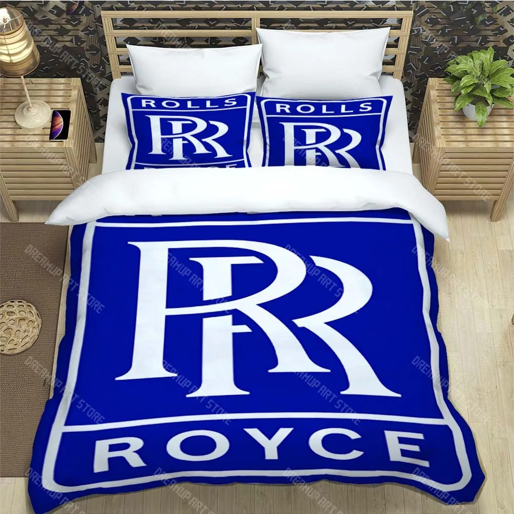 R-Rolls-Royce Pattern Quilt Cover With Pillowcases Microfiber 3D Digital Printed Bedding Set Twin Full Queen King