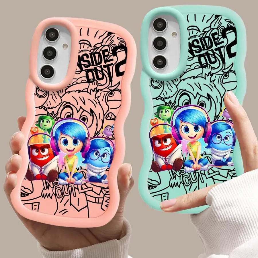 Мягкий чехол для Samsung Galaxy A15 A16 A11 A12 A23 A24 A14 A35 A32 A36 A26 A25 A21s Disney Cute Inside Out