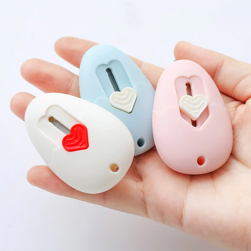 Cute Mini Art Knife Creative Cartoon Lucky Egg Express Unpacking Envelope Office Paper Cutting Knife Box Cutter School Sationery