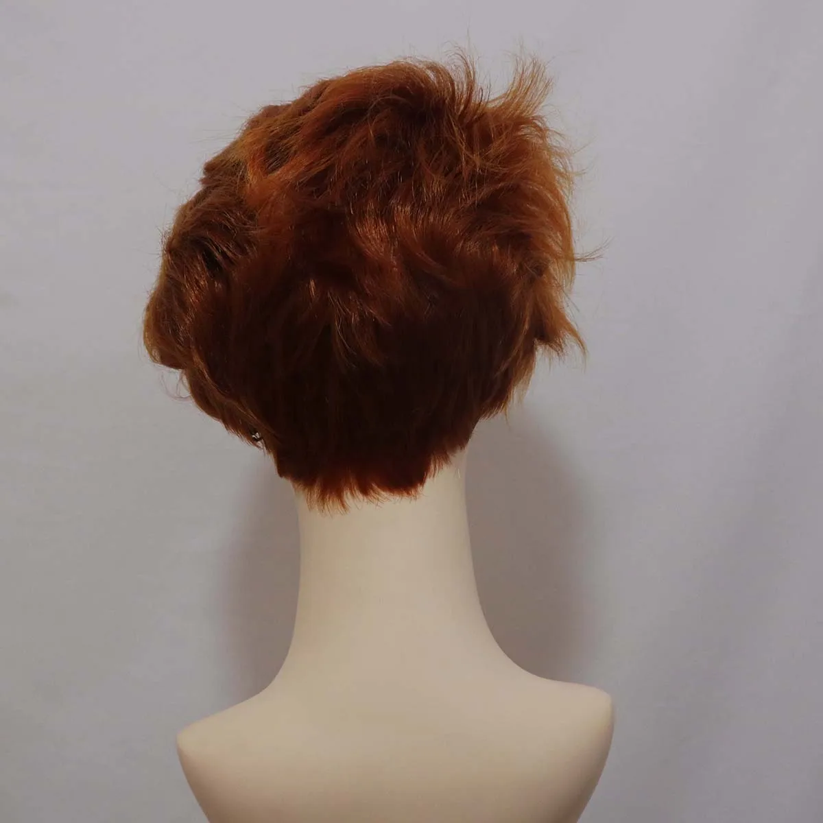 Men Party Johnny Short Curly Orange High Temperature Synthetic Hair Wig