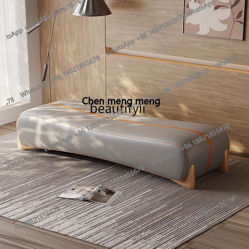 

Bedside stool Bedroom home entrance shoe stool high-end long sofa, designer shoe stool against the wall H