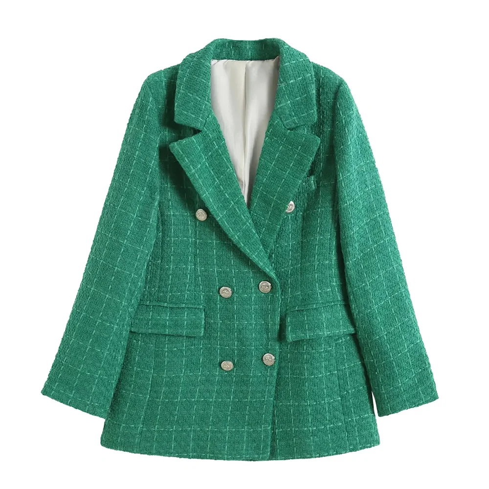 Modische strukturierte Damenanzugjacke für Herbst und Winter, lässige und bequeme Damenbekleidung