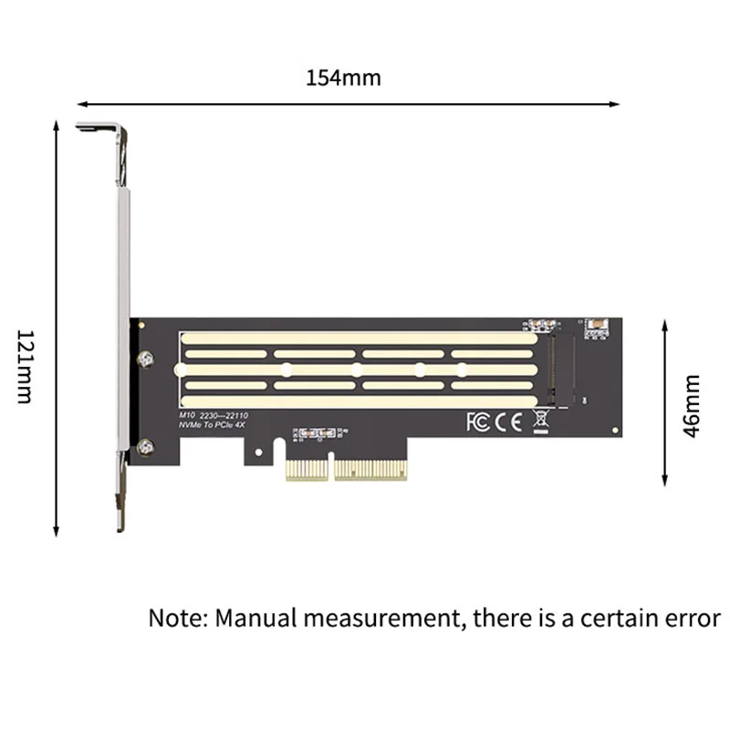 Coolcirc M.2 NVME SSD to PCIe 4.0 Adapter Card 2280 SSD PCIE X4 X8 X16 Expansion Card for Desktop NVME Hard Disk Adapter