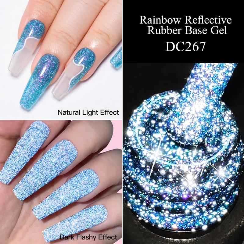 

Mtssii 7ml Reflective Glitter Gel Nail Polish Blue Shiny Sequins UV LED Varnish Nail Art Semi Permanent Gel For Manicure