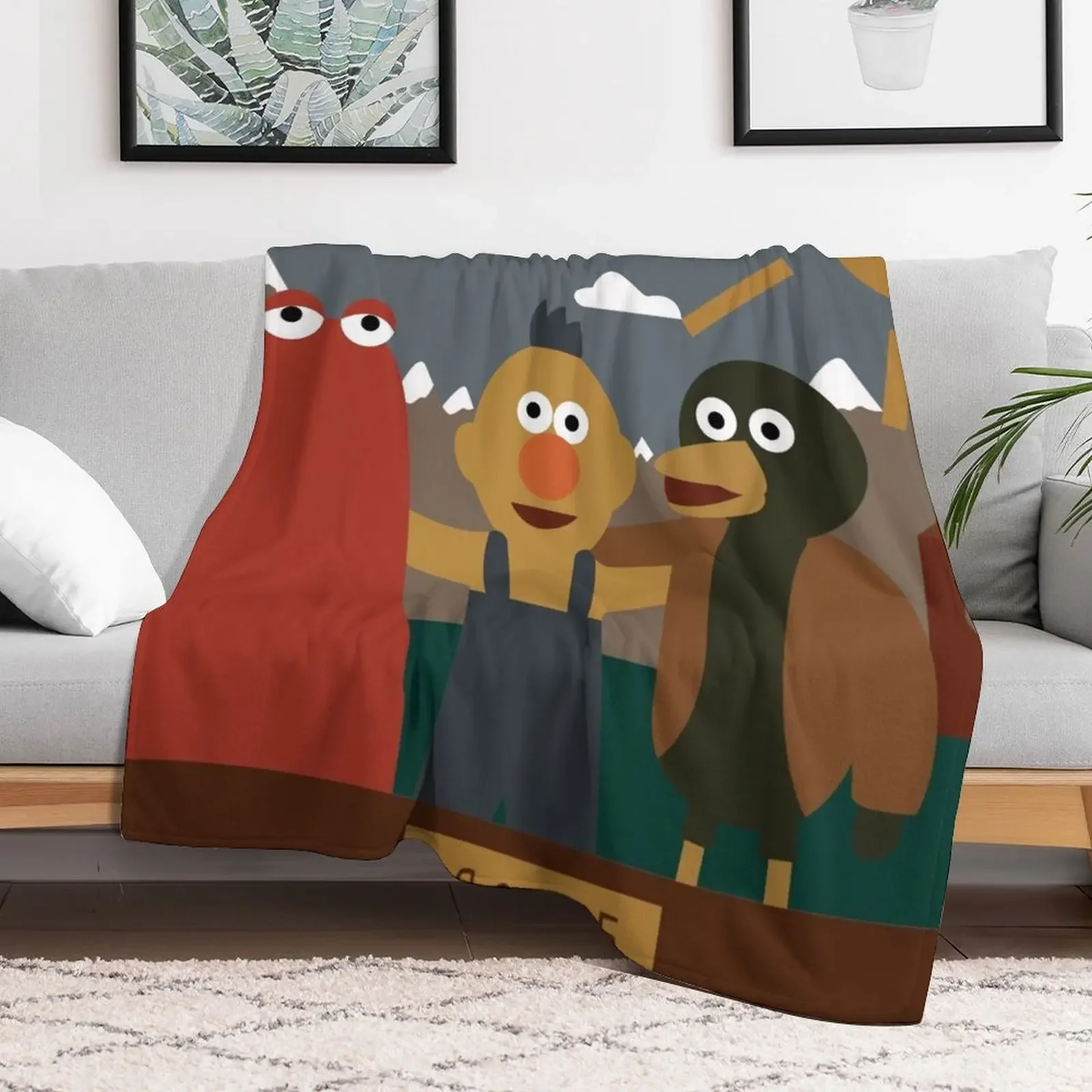 Don't Hug Me I'm Scared Minimalist Throw Blanket Blankets Sofas Of Decoration bed plaid Decoratives Blankets