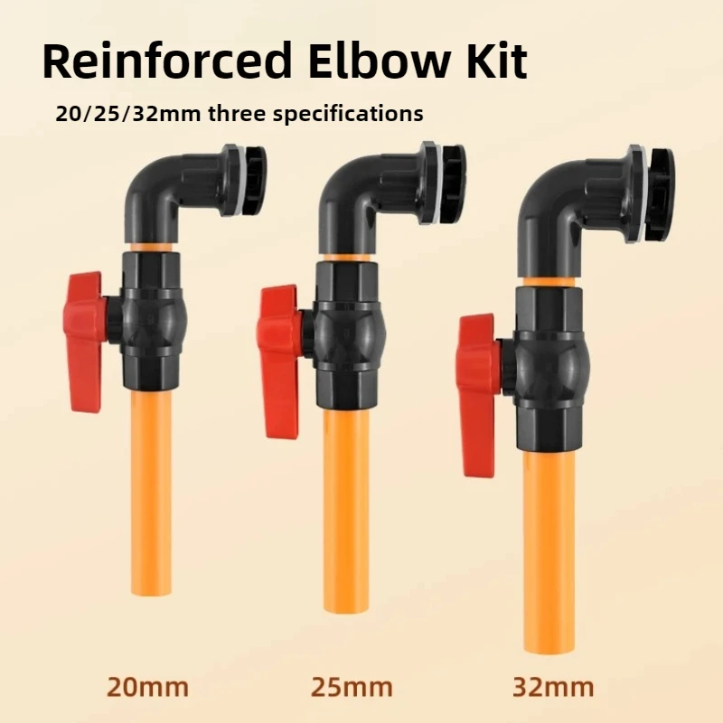 Aquarium Water Change Tube Kit  Heavy Duty PVC Drain & Fill System for Fish Tanks Sumps Seafood Tank Water Inlet/Outlet Fittings
