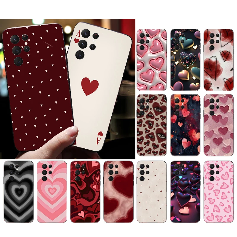 

Phone Case For Samsung Galaxy S26 S25 S24 S23 S22 Ultra S23 S22 S25 Plus S24FE S23FE S26Edge Love Heart