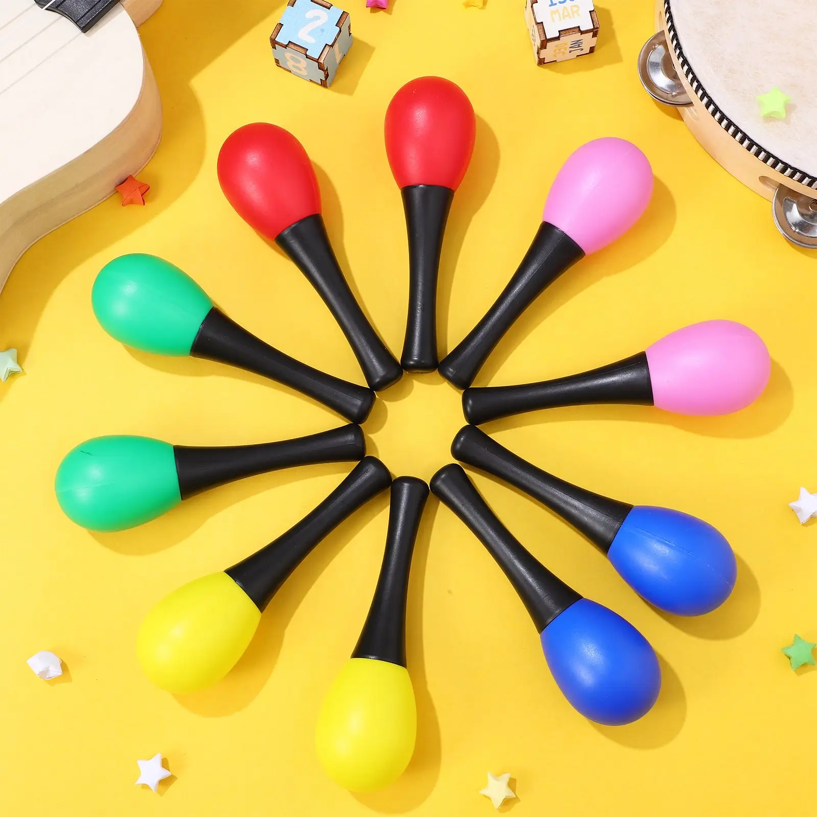 10 Pcs Maracas Sand Hammer Playthings Small Sand Hammer Sand Hammer Plaything Festival Maracas