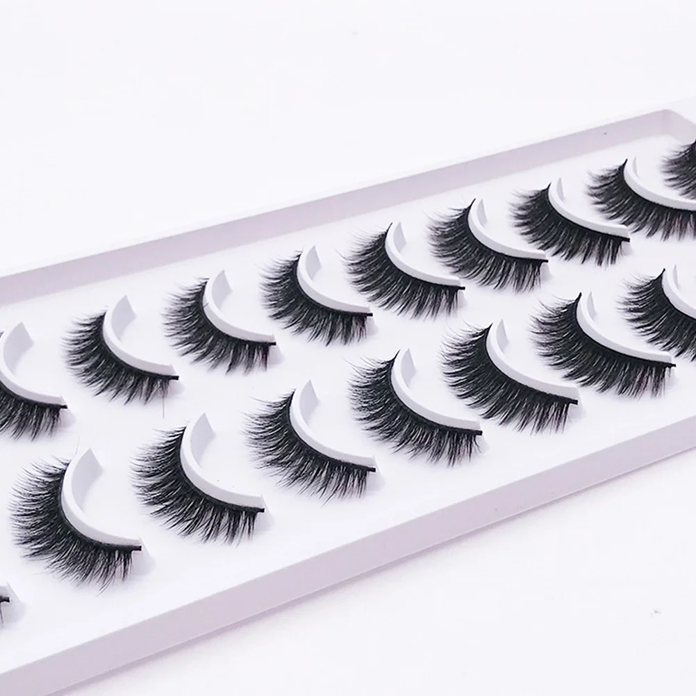

10Pairs False Eyelashes Thick 3D Layered Style Realistic Full Eye Lashes for Party Cosplay Halloween Makeup Women Fake Lashes
