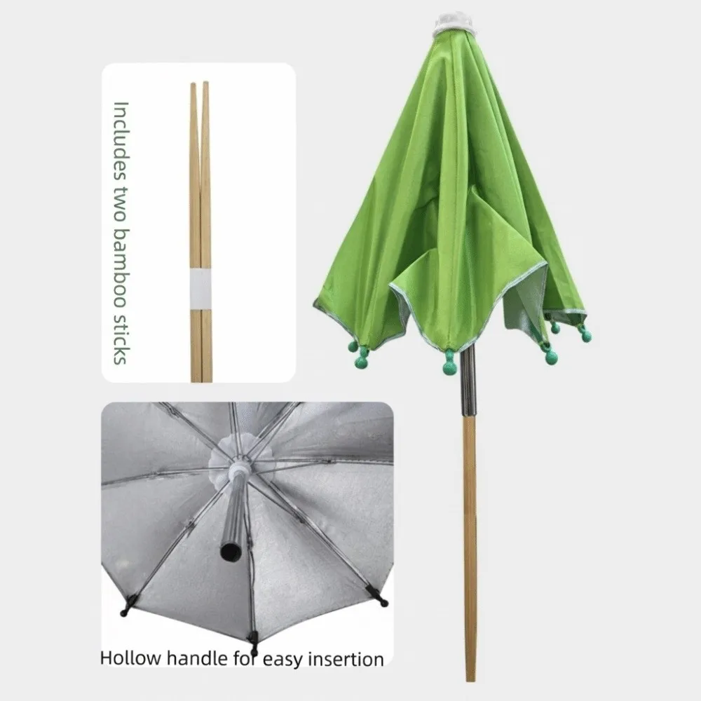Windproof Patio Plant Umbrella Silver Shade UV Protection Plant Shade Umbrella Sun Protection Garden Shade Cover Plant