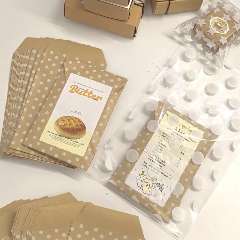 Maillard Style Kpop Photocard Package Cover Ins Brown Aesthetic Kraft Decor Photo Card Holder Thick Protective Packaging Case
