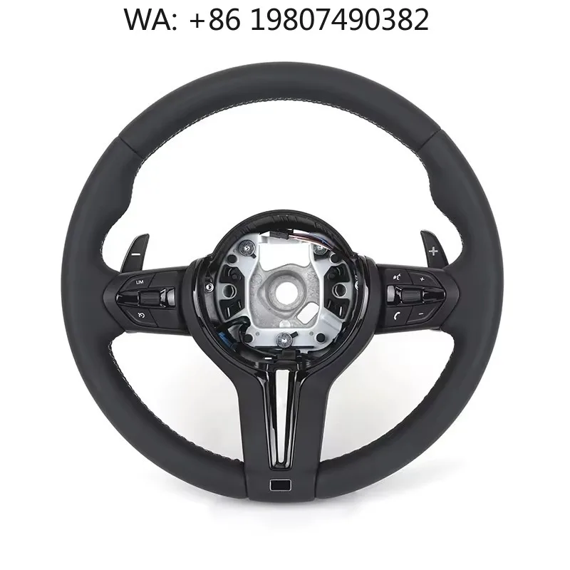 Black Leather Custom Sport Steering Wheel With Exclusive M Design, Aftermarket Car Tuning Parts Fits F06-F87 E70-E90 X1-X3 M5 X4