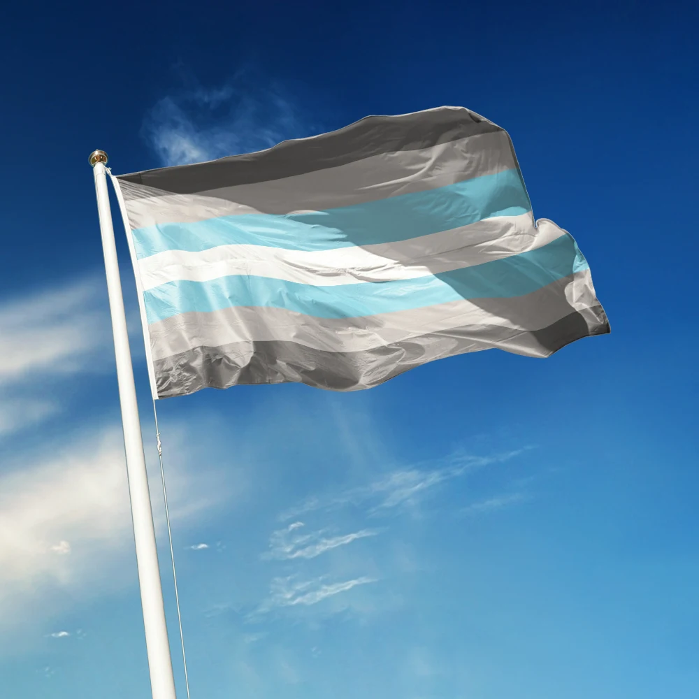 3x5 Ft Demiboy Flag Vivid Color and Fade proof Large Rainbow Pride Flags Polyester with Brass Grommets