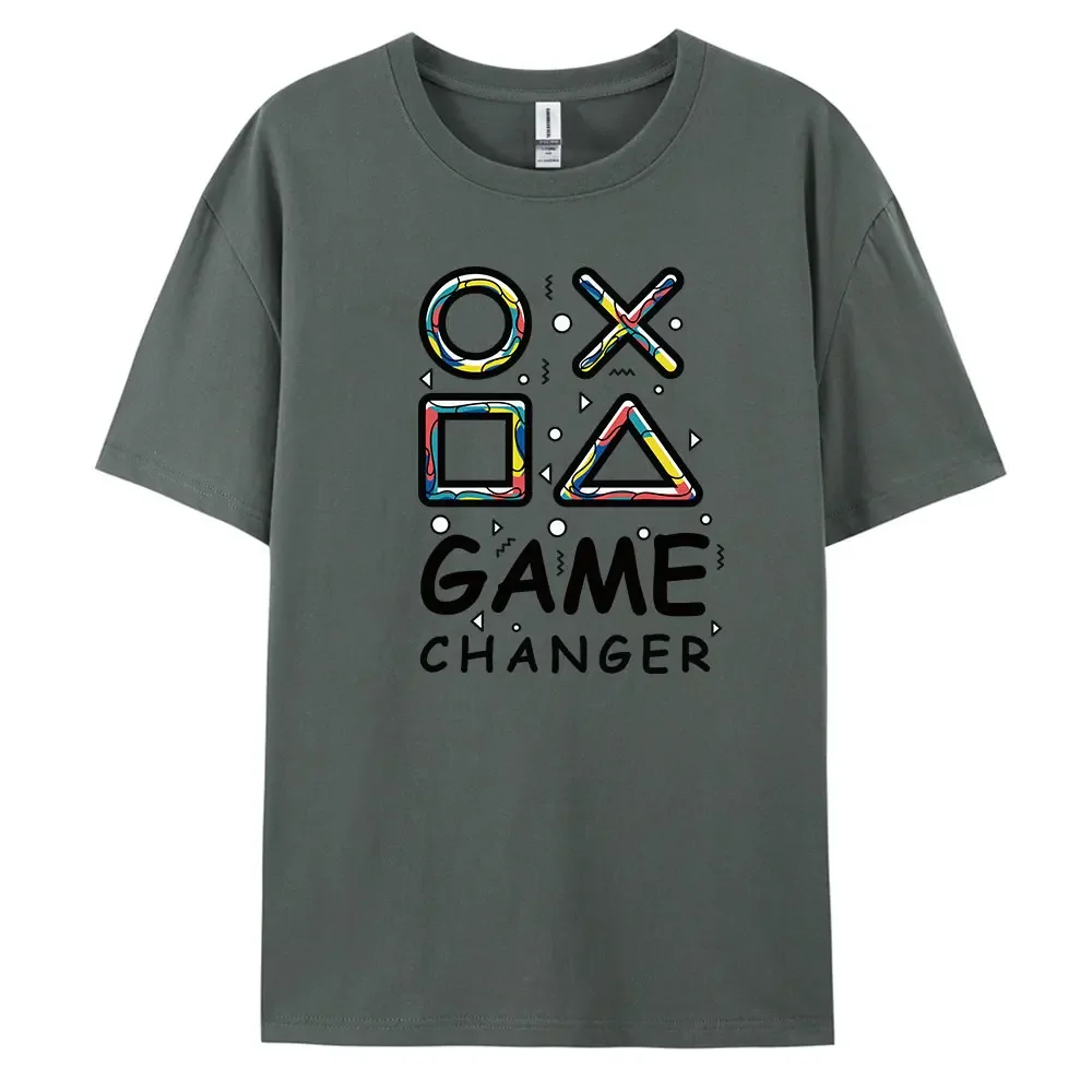 

Game Men's Oversized T-Shirt - 100% Cotton Short-sleeved Tee with Fashion Print for Summer