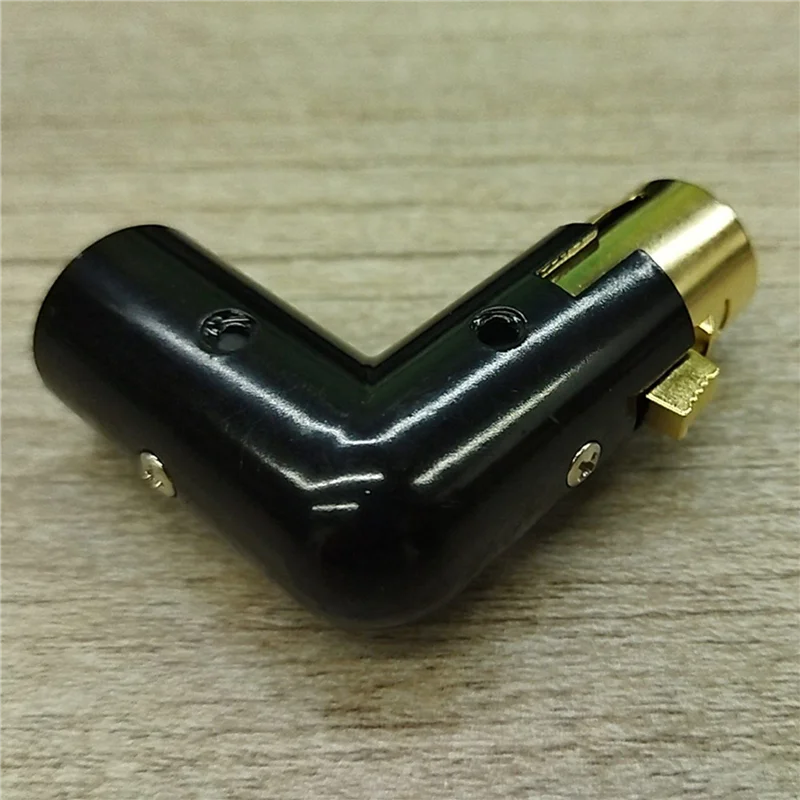 2Pcs 3Pin XLR Angle Adapter Adjustable Male To Female Right Angle XLR Adapter XLR 90 Degree Adapter-TCES