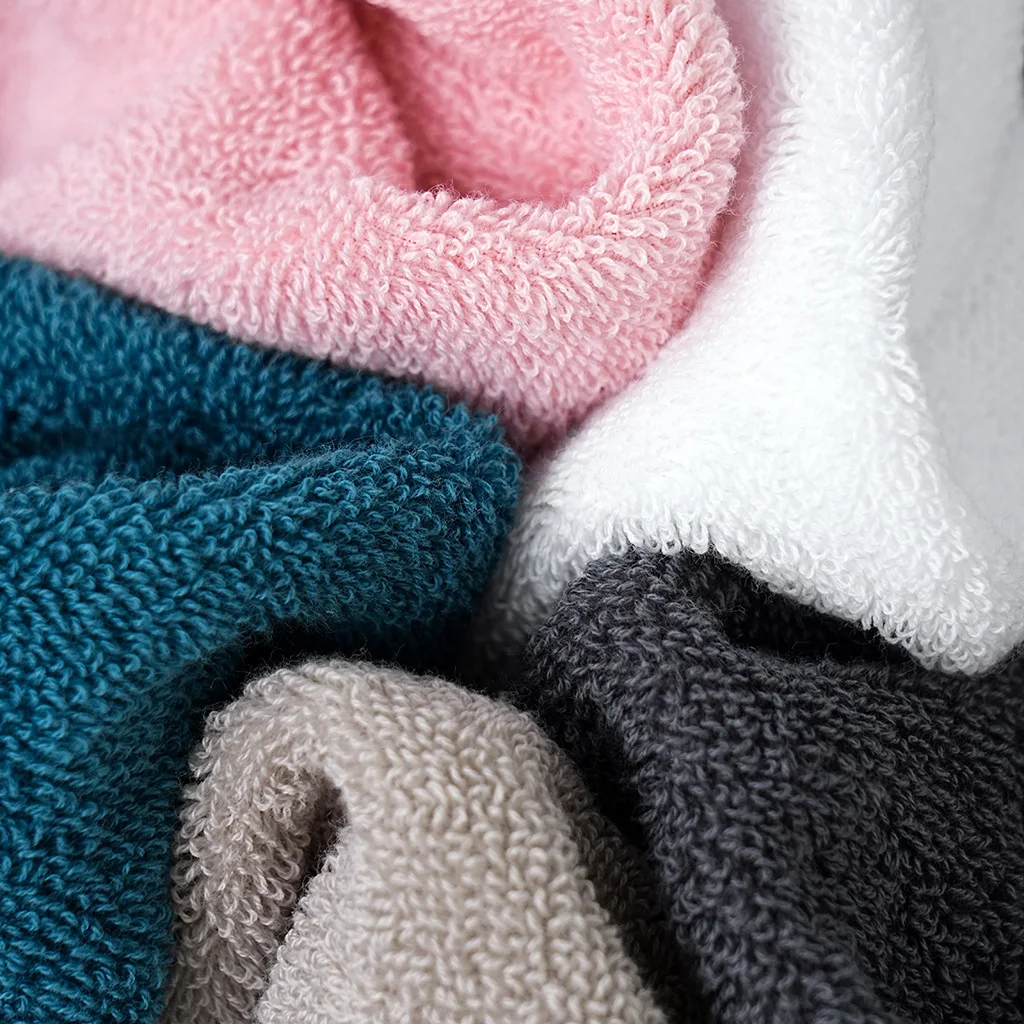 1/4/6PCS Ultra-Soft Thick Cotton Towels High Absorbency Quick-Dry Bath Towel Wash White BlueCloths Adult Bathroom Accessories