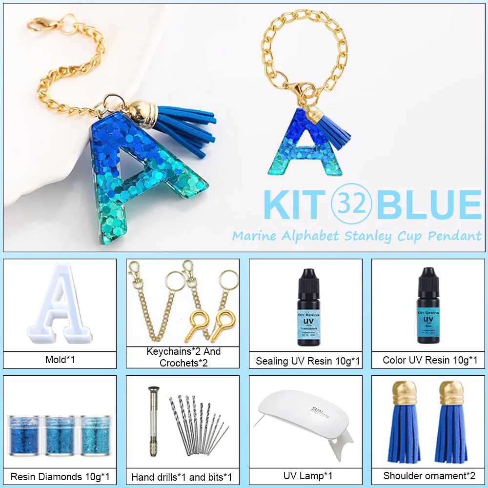 

Meetcrafts DIY Nautical Stanley Cup Charm UV Resin Kit for Crafts Making
