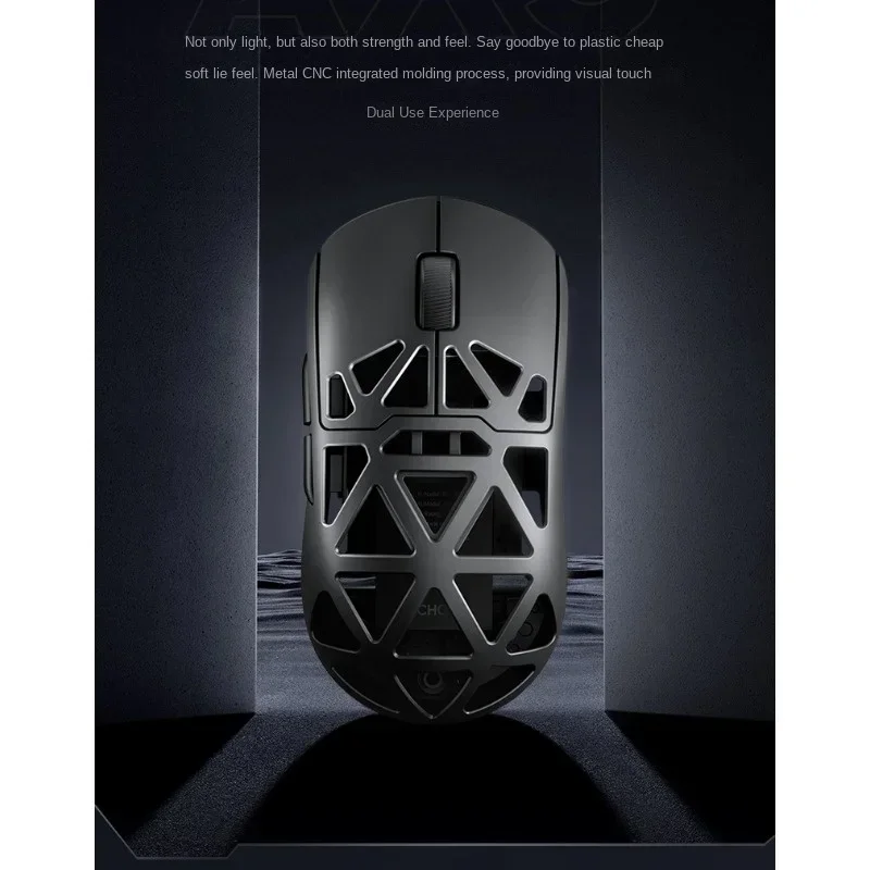 Imagem -06 - Magnesium Alloy Wireless Gaming Mouse Esports Bluetooth 3-mode Design Leve Personalização de Carregamento Paw3395 Ax5