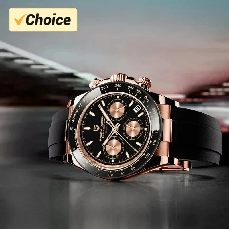 2024 New PAGANI DESIGN Quartz Watches Men's Top Brand Luxury Automatic Date Wristwatch Waterproof Sport Chronograph Gold Watch