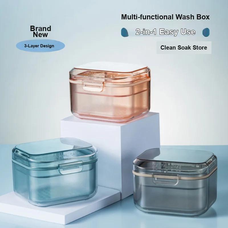 Orthodontic Retainer Storage Box Portable Invisible Braces Case for Storing Teeth Aligners and Dentures for Daily On-the-go Use
