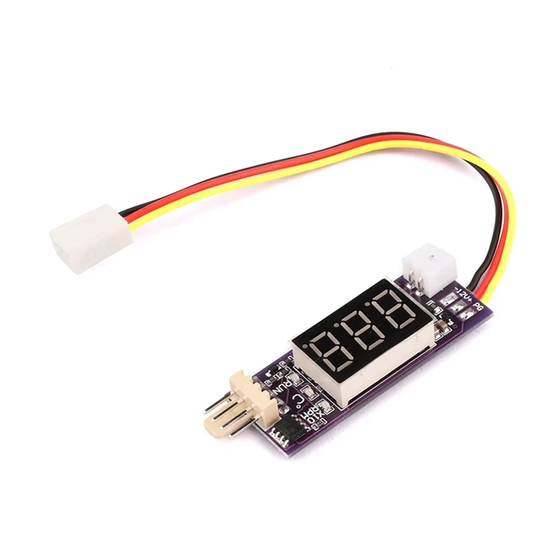 DC 12V 4 Wire PWM Fan Temperature Control Governor Temperature Speed Digital Display Support 3A Fan On/Off Control, Easy To Use