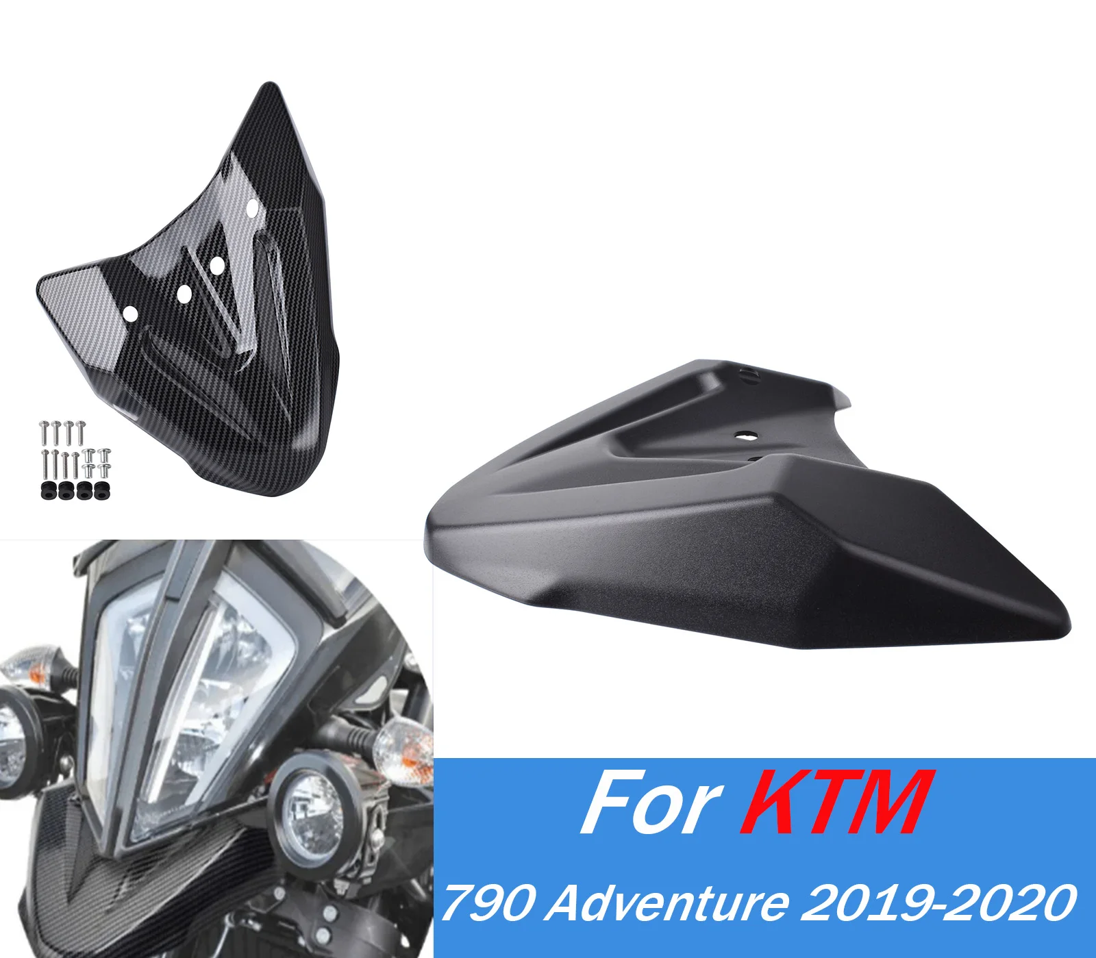 

﻿ For KTM 390 Adventure Adv 2019-2020 390ADV Beak Nose Cone Front Wheel Fender Beak Cover Extension 790ADV 2019 Motor Accessori