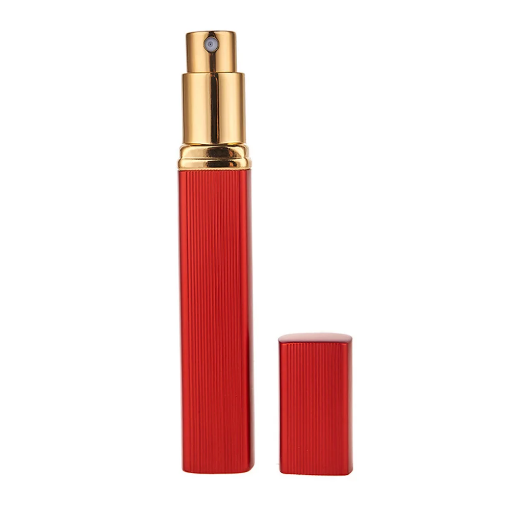 Flcopropriété de parfum en verre à pompe portable, forme carrée, coque en aluminium, vaporisateur quotidien, atomiseur, vaporisateur Chev, 12ml