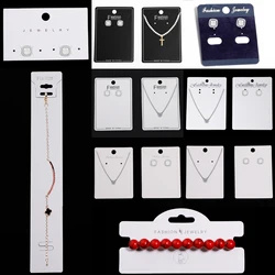 50/30pcs Multiple Sizes Jewelry Earring Necklace Plastic Cards Earring Stud Organizer Holder Hanging Display Card Studs Holder