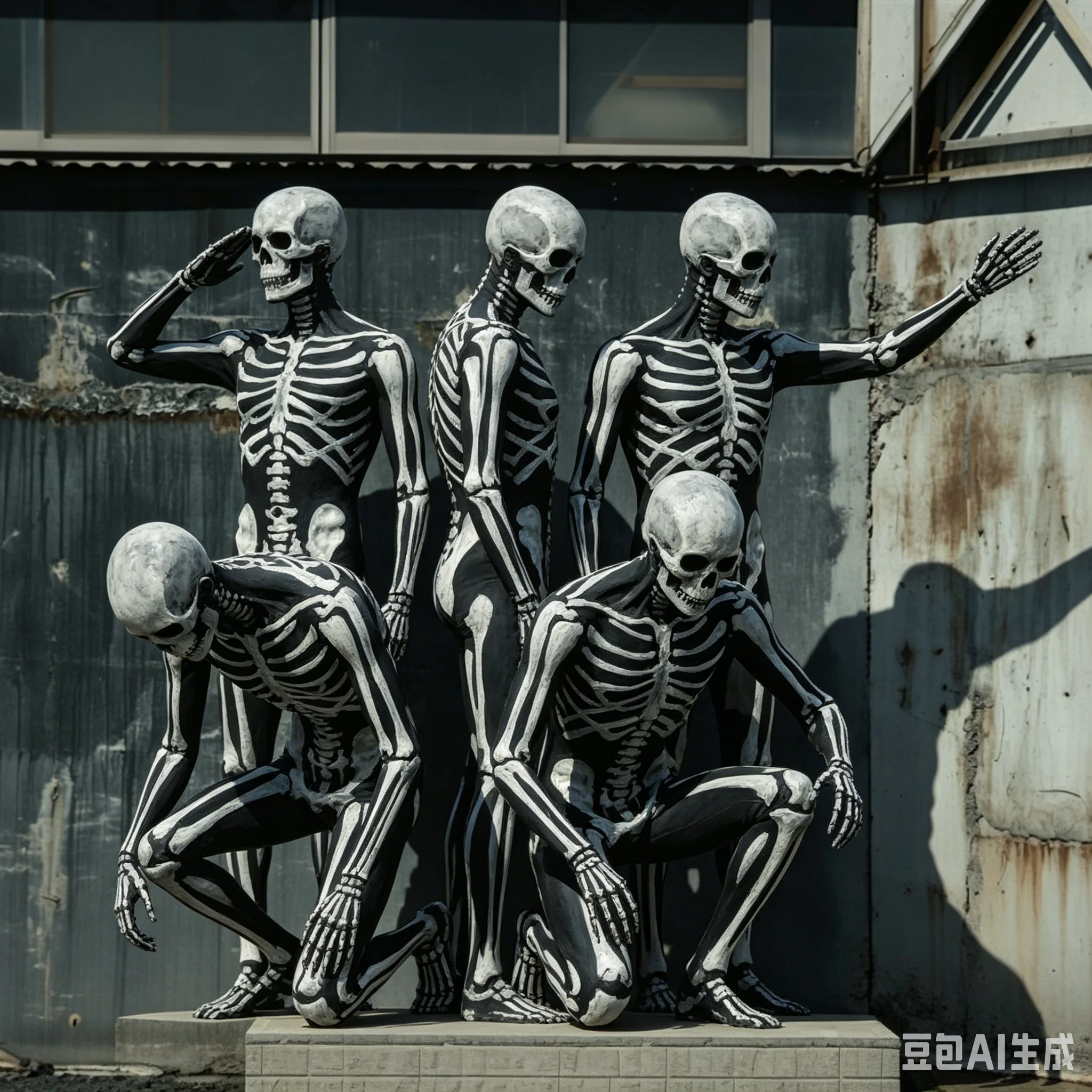 Halloween Skeleton Costume Adult Men Women Skull Death Horror Bodysuit Steampunk Skeleton Cosplay Jumpsuit Mask Zentai Suit view 5