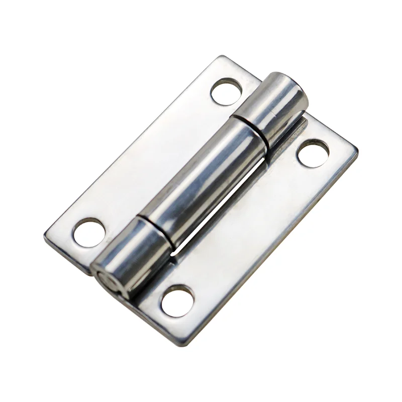 304 Stainless Steel Industrial 2.5 Inch (60*40 mm) Thick Axle Thickened Mirror Polished Square Four-corner Narrow Edge Hinge