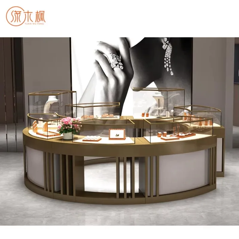 خزانة عرض المجوهرات الحديثة الراقية الأكثر مبيعًا أو أغطية المجوهرات المخصصة لعرض المجوهرات للمول