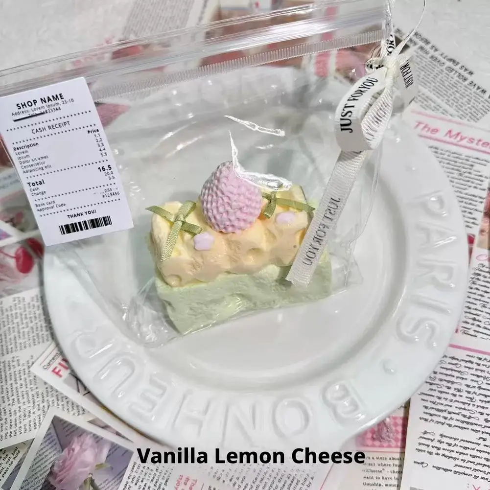 Simulation Cake Pinching Toy Slow Rebound Stress Relief Silicone Toys Creative Cartoon Cake Q Elastic Stress Relief Toys