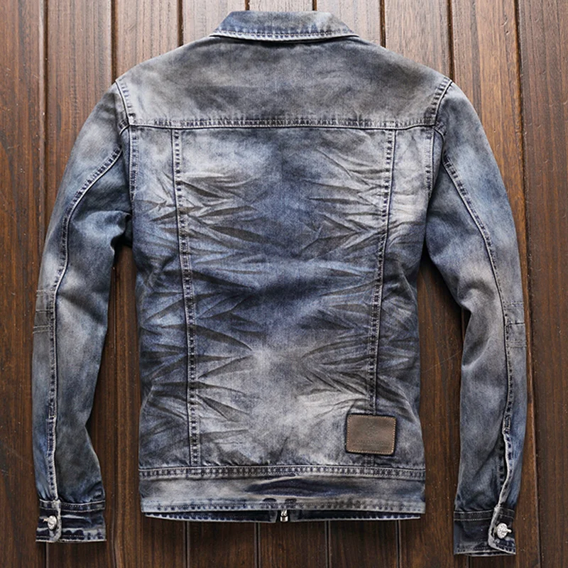 Mens High Automotive Quality Jackets Denim Coats Spring Plus Size 3XL European Style Mens Jean Suit Dress Jackets Overcoat A360