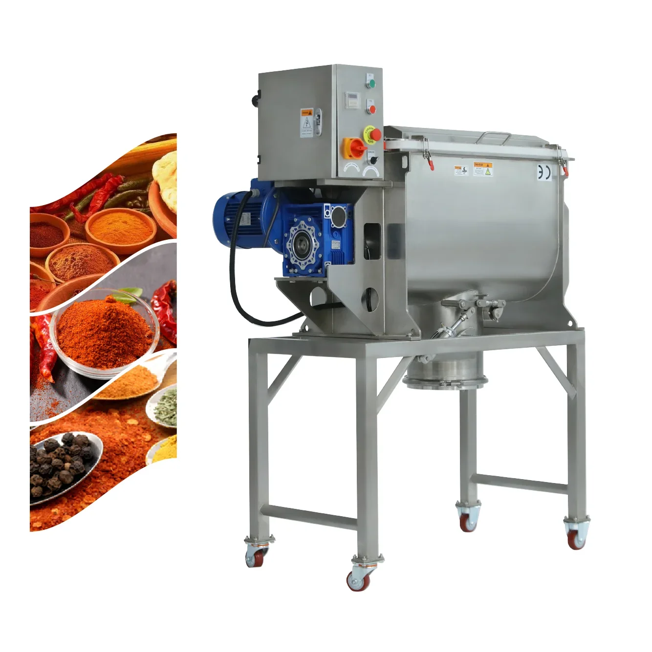 High-Capacity 100L 200L 300L Paddle Mixer Onion Garlic Chili Blender Industrial