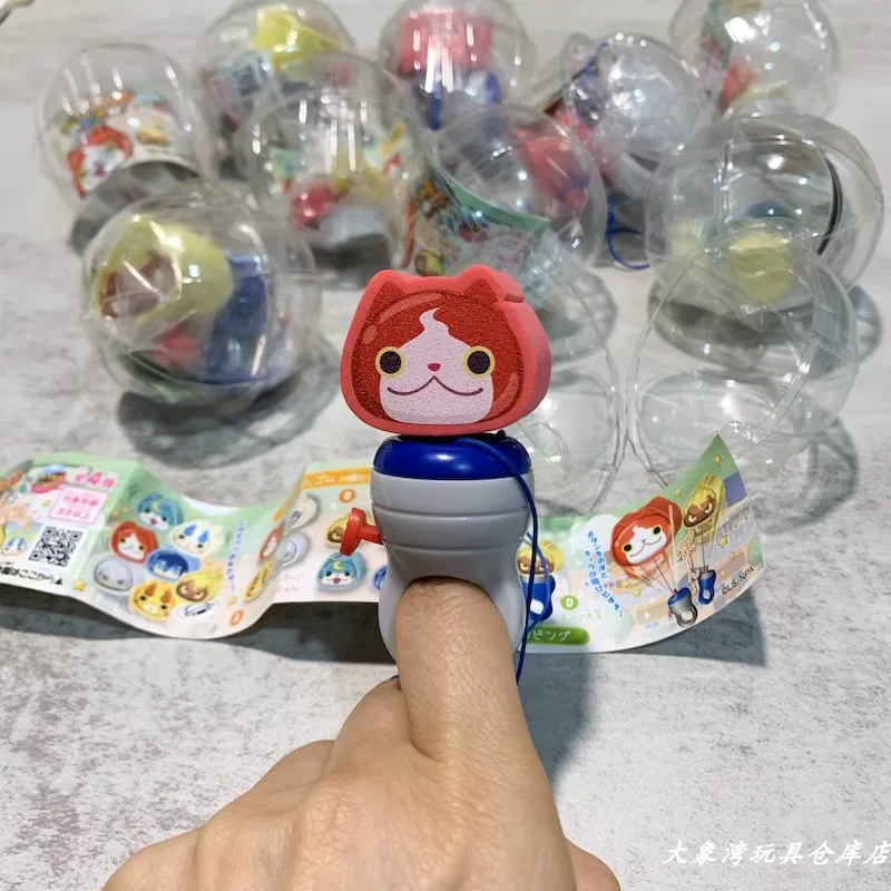 4-10 سنتيمتر اليابانية الكرتون يوكاي ساعة ممحاة الناسف عمل الشكل دمية بولي كلوريد الفينيل يوكاي ساعة لعبة روبيان #4