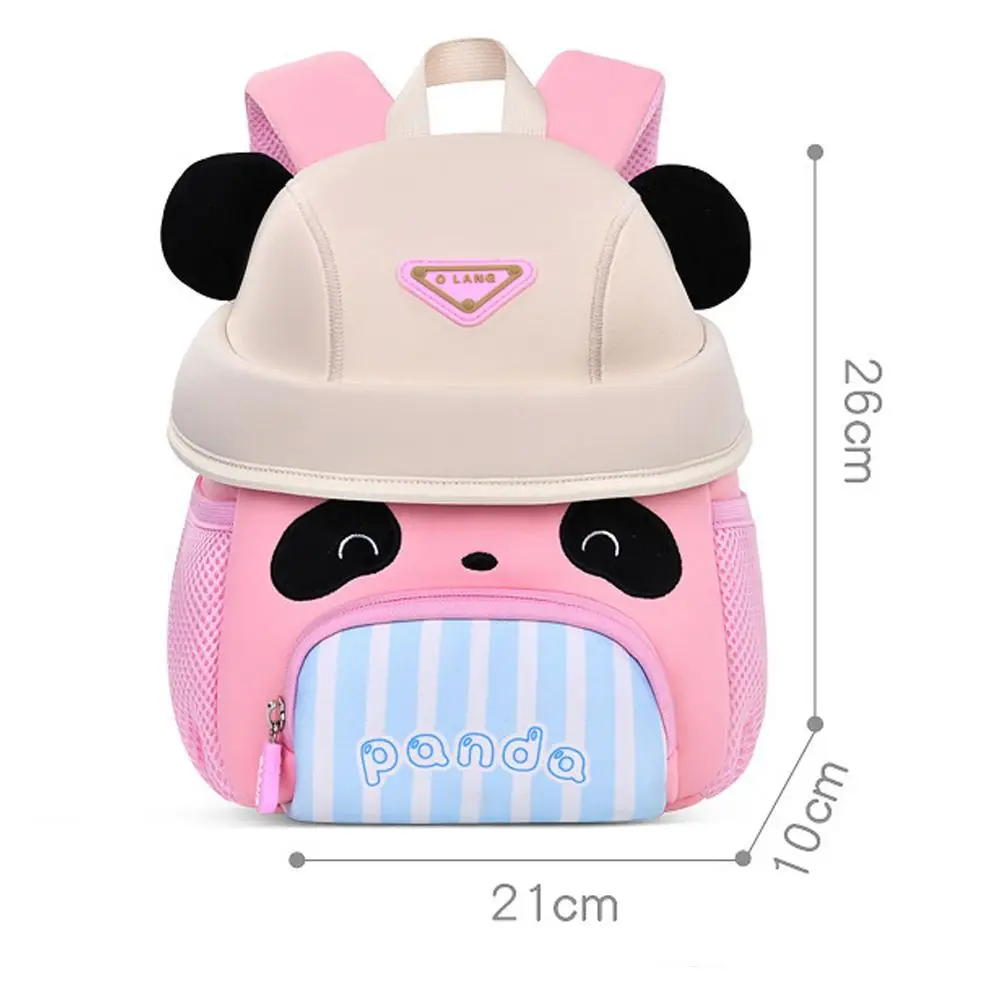 Mochila Panda dos desenhos animados, leve, mochila portátil, jardim de infância, bolsa de ombro casual, tendência