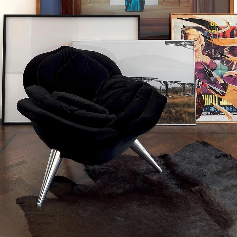 

Black Nordic Living Room Chairs Beauty Room Decor Aesthetic Design Modern Luxury Chairs Designer Fauteuil Unique Furniture