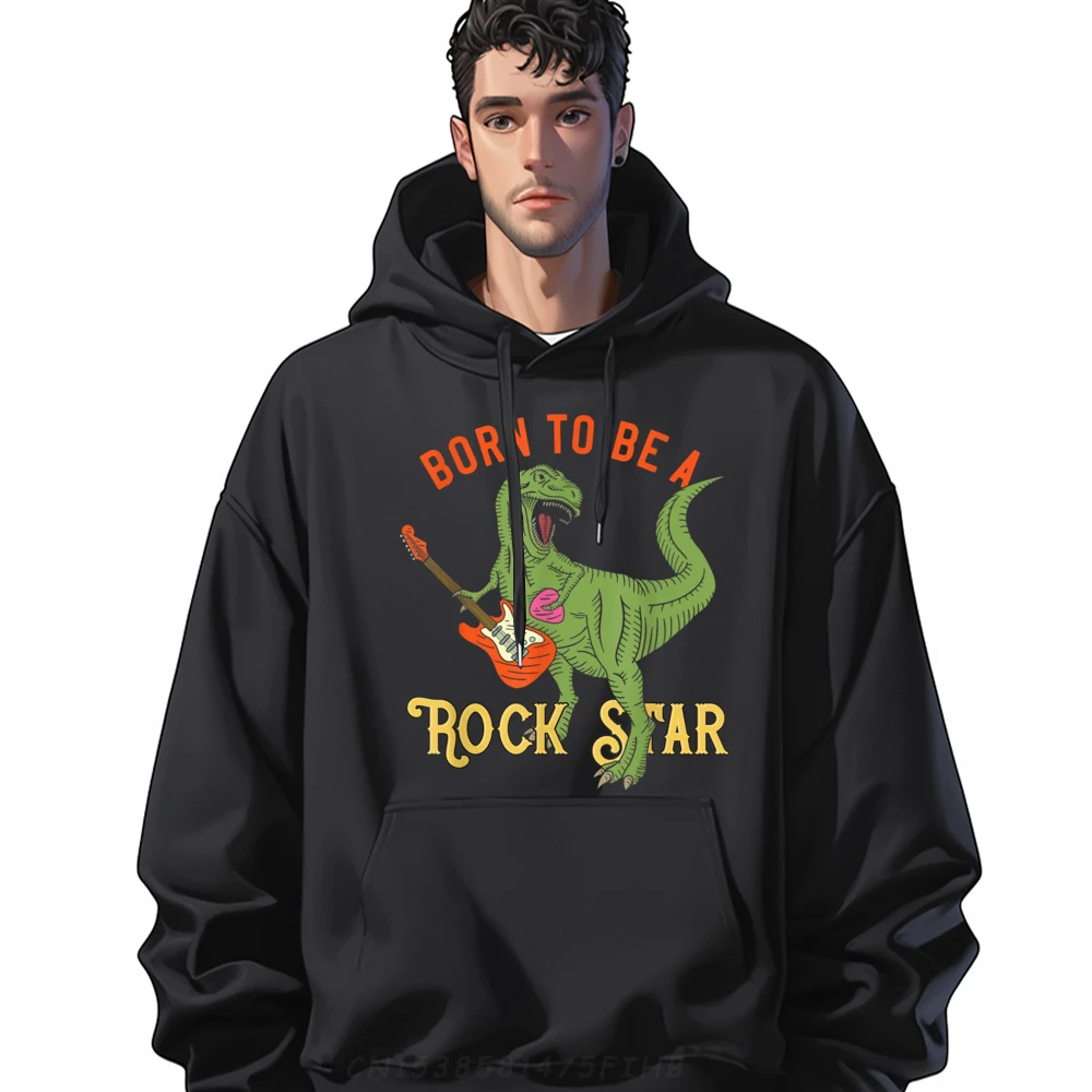 

Born To Be A Rock Star Special Printed Long Sleeve Funny Sweatshirt Round Neck Men Pullover Casual Style